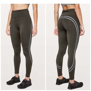 Lululemon Size 2 Run Crew Tight *28" Dark Olive Leggings
